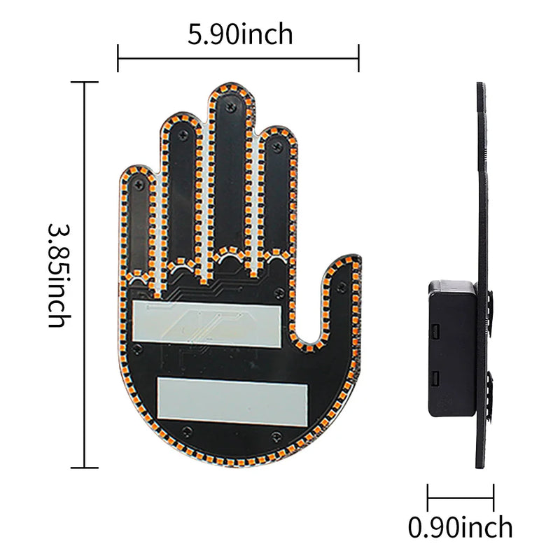 Mão gestora de carro a LED